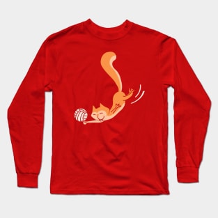 Volleyball Playing Squirrel Long Sleeve T-Shirt